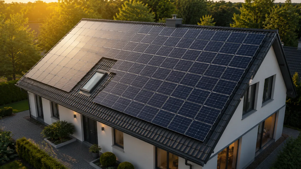 Photovoltaikanlage auf einem Hausdach